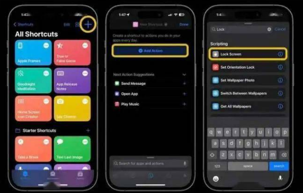库伦苹果14锁屏维修店分享iPhone14升级iOS16.4后如何创建锁屏快捷方式 