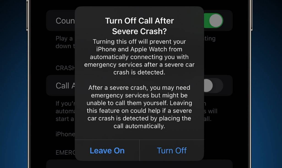 库伦苹果14维修分享 iPhone 14 和 Apple Watch 上关闭崩溃检测 