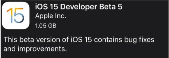 库伦苹果手机维修分享如何升级到iOS15.0 beta5 